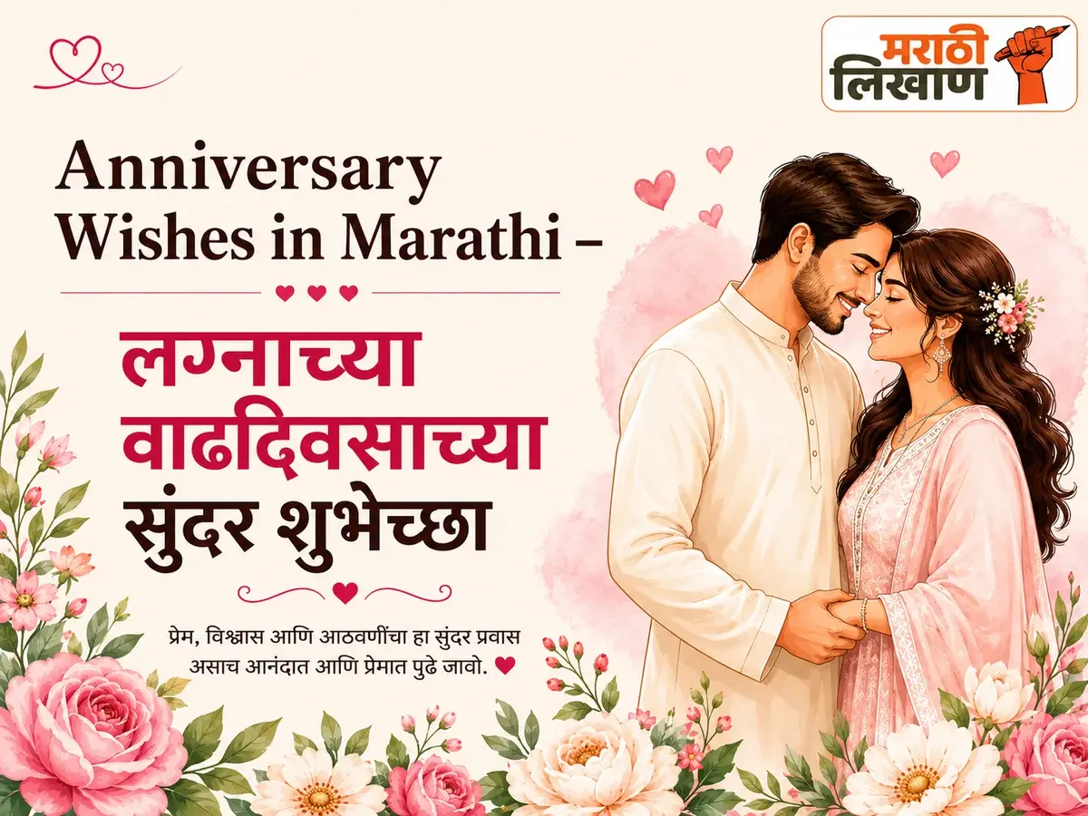 Anniversary Wishes in Marathi - लग्नाच्या वाढदिवसाच्या सुंदर शुभेच्छा